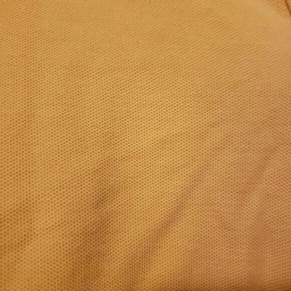 Cherokee Mens Sz M Yellow  Solid Short Sleeve Polo Shirt - Picture 3 of 4